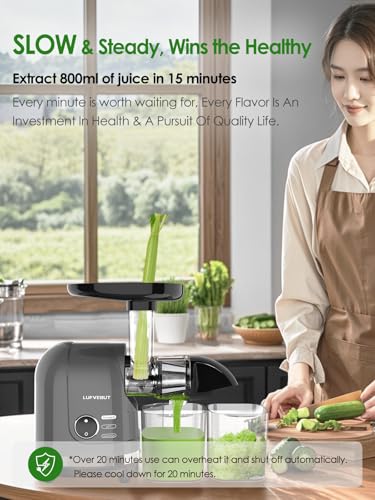 Masticating Juicer Machine 200W Slow Cold Press Extractor for Veggie