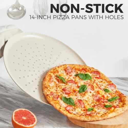 2 Pack Pizza Pan 14 Inch with Holes (2 Count)