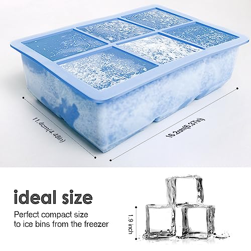 Silicone Ice Cube Trays 3 Pack (3 Count)