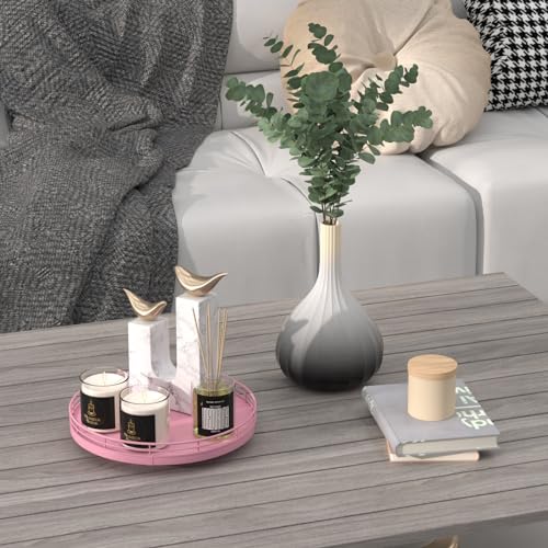 9 Inch Oak Lazy Susan Decorative Tray