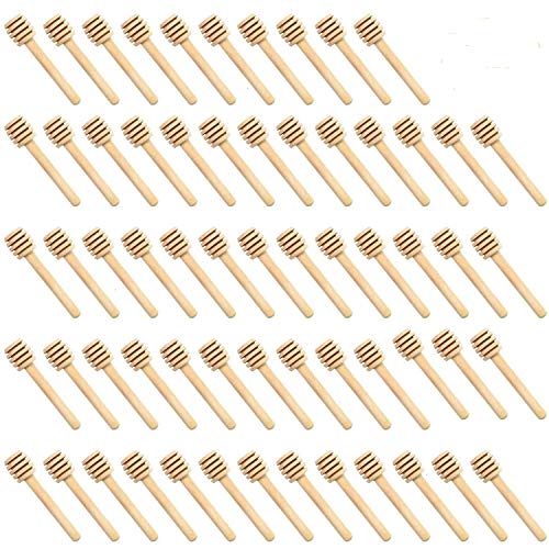 100 PCS Wooden Honey Dipper Sticks (100 Count)
