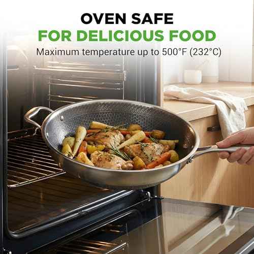 12" Stainless Steel Durable Wok