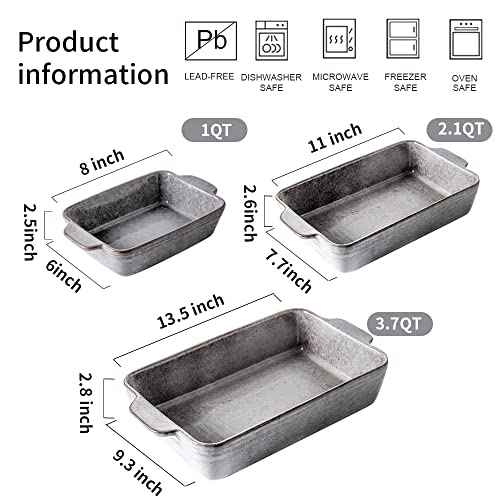 Bakeware Set Ceramic Baking Dish Set (3 Count)