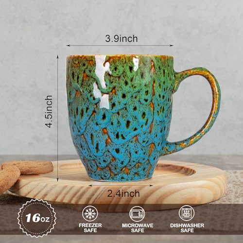 Set of 2 Durable 16 oz Coffee Mugs (2 Count)