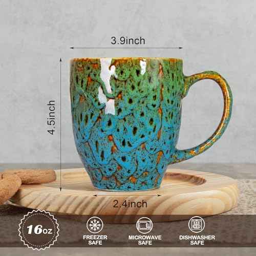 16oz Ceramic Coffee Mug Tea Cup with Handle Novelty Mug for Office and Home