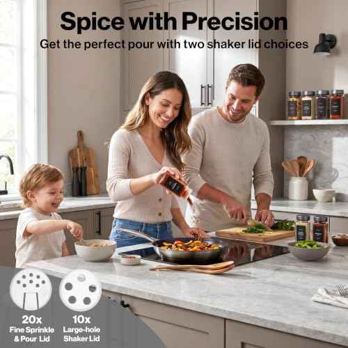 Glass Spice Jars with Label (24 Count)