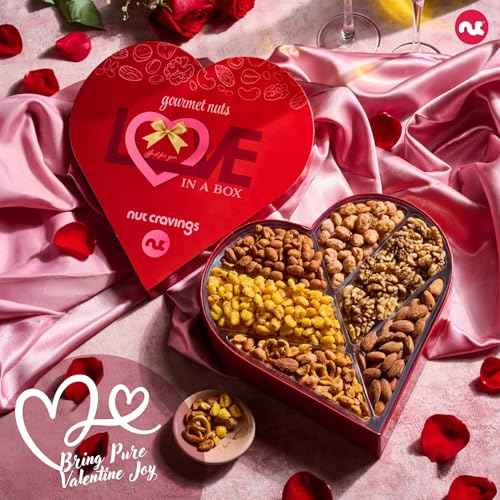 Heart Shaped Mixed Nuts Gift Basket