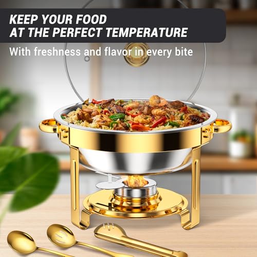 Round Chafing Dishes for Buffet 5 Qt