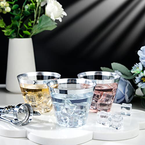 200PCS Silver Plastic Cups