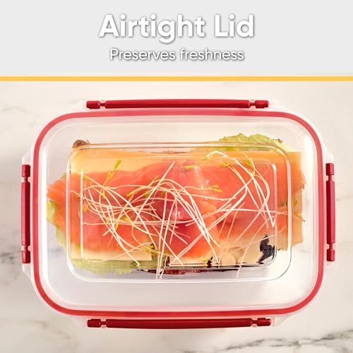 Plastic Food Storage Containers with Airtight Lids (4 Count)
