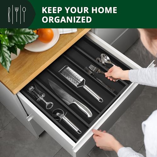 Luxury Bamboo Kitchen Drawer Organizer