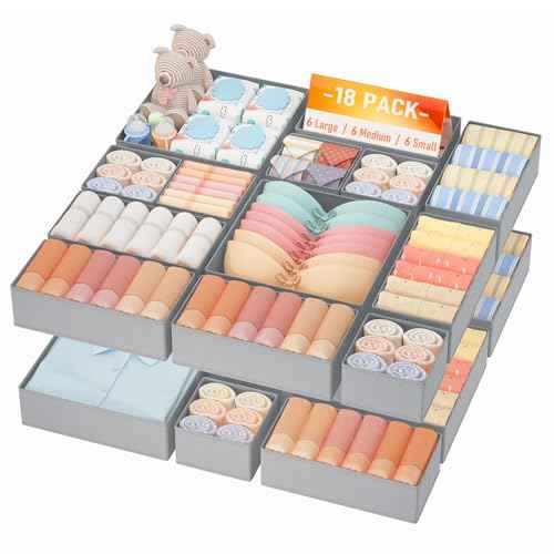 Drawer Organizer Clothes Storage (18 Count)