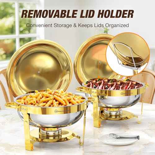 Round Chafing Dishes for Buffet (6 Count)