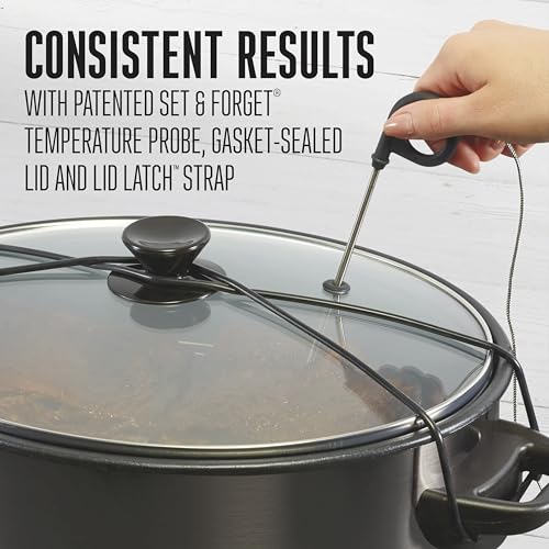 2-in-1 Indoor Electric Smoker & 10 Quart Programmable Slow Cooker