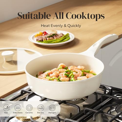 Nonstick Deep Frying Pan with Lid