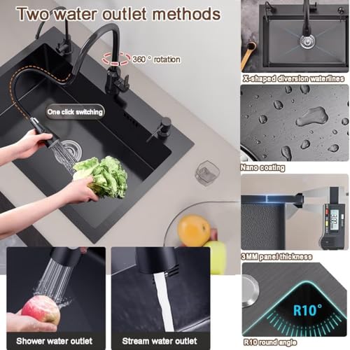 Black Drop in Kitchen Sink