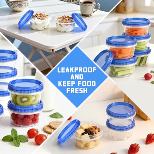 6 Pack Freezer Containers with Screw On Lids (6 Count)