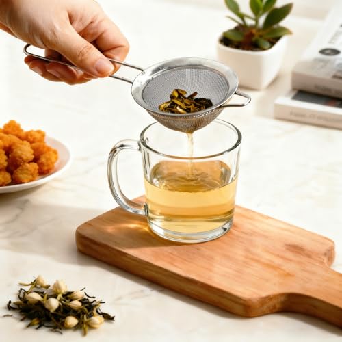 3Pcs Fine Mesh Strainer with Handle (3 Count)