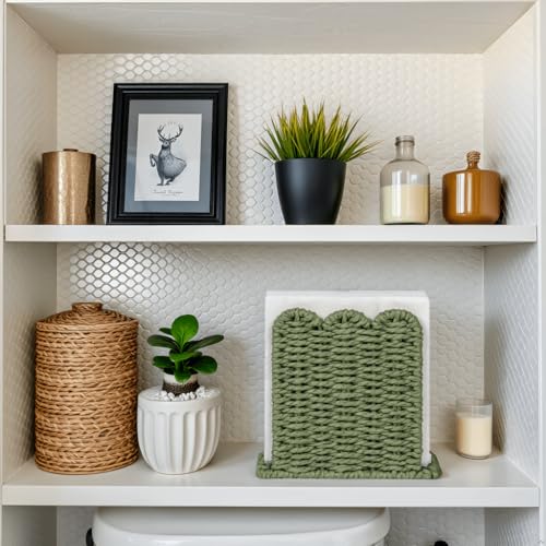 Scalloped Napkin Holder for Table Home Rustic Room Decor