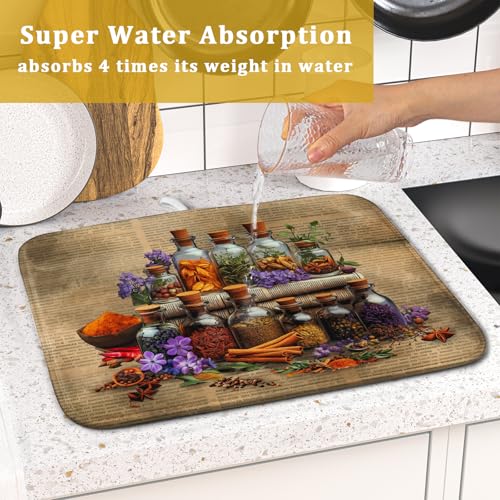 Vintage Kitchen Dish Drying Mat