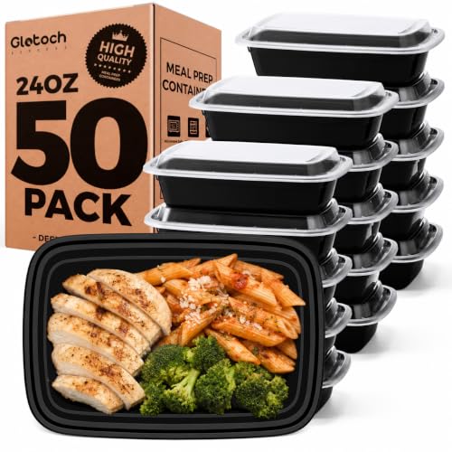 Glotoch Meal Prep Containers with Lids (50 Count)