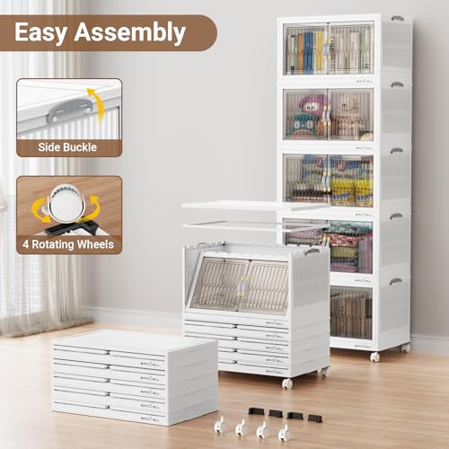 500Qt Stackable Storage Bins with Lid (5 Count)
