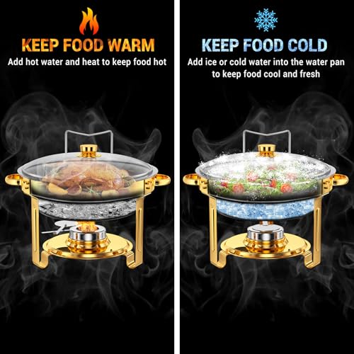 Round Chafing Dishes for Buffet 5 Qt