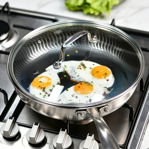 11 IN Glass Lid with Stainless Steel Handle for Frying Pan