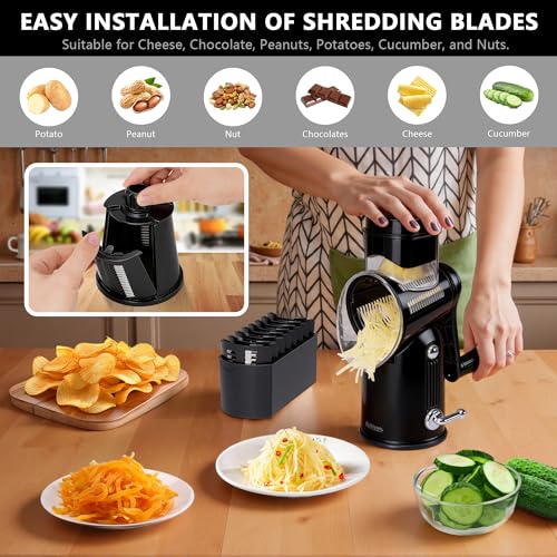 Rotary Cheese Grater with Handle