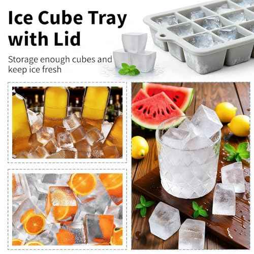 Silicone Ice Cube Tray 2 Pack (2 Count)