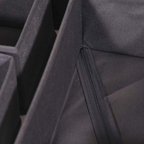12 Pack Foldable Cloth Storage Box Closet Dresser Drawer Organizer Fabric Baskets Bins Containers Divider for Baby Clothes Underwear Bras Socks Lingerie Clothing (12 Count)