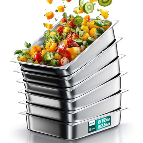 Stainless Steel Steam Table Hotel Pan Set 1 (6 Count)