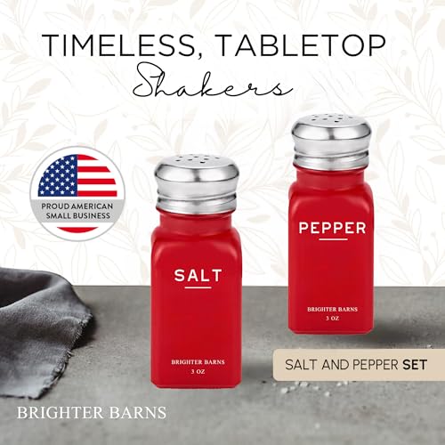Red Salt and Pepper Shakers Set by Brighter Barns