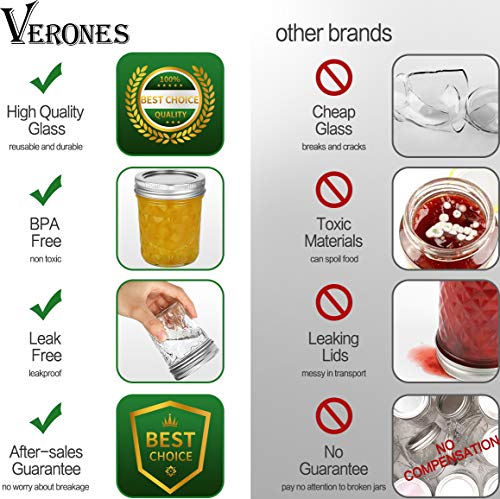 Mason Jars 20 PACK 6oz Canning Mason Jars Jelly Jars With Lids