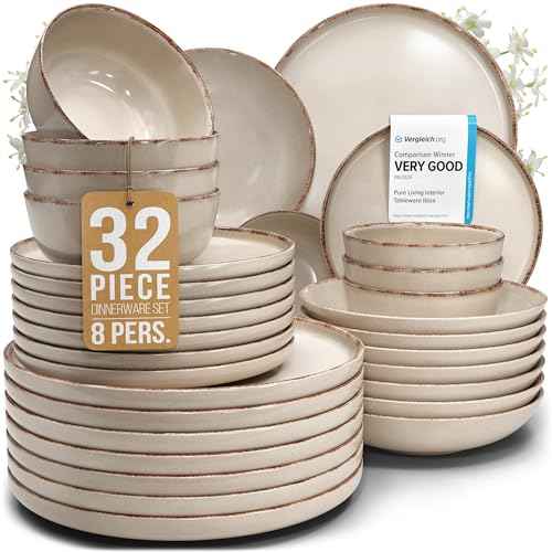 32 Piece Stoneware Dinnerware Set for 8 (32 Count)
