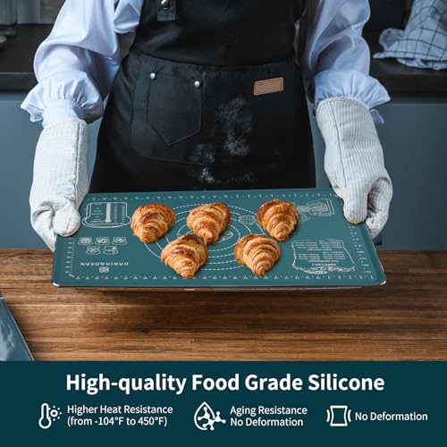Mom Theme 26"x16" Extra Thick Silicone Baking Mat for Pastry