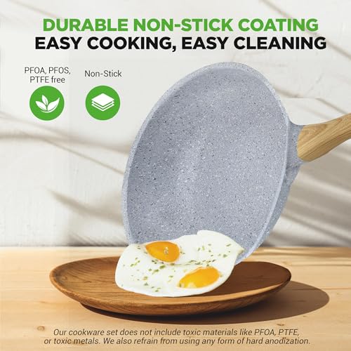 22 Pc Ceramic Cookware Set