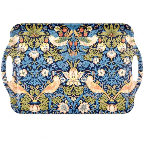 Morris & Co Strawberry Thief Blue Tray with Handles