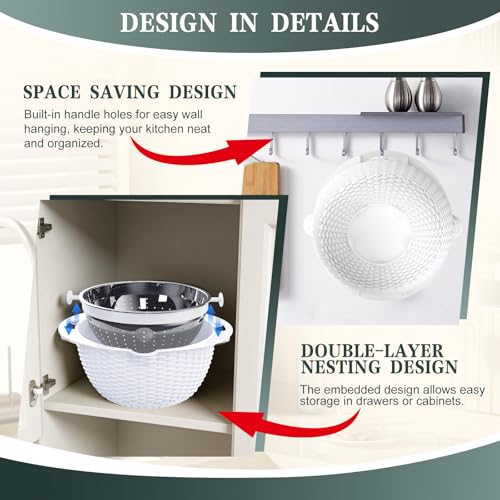 4 1 Colander with Bowl Set