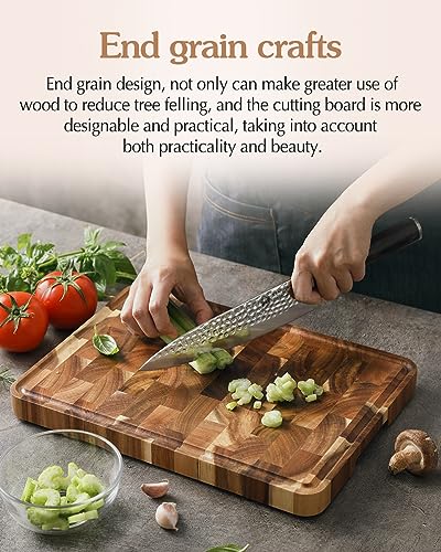 Acacia Wood End Grain Cutting Board
