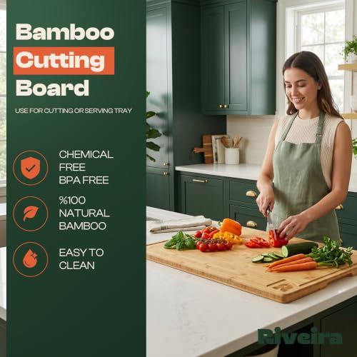 Extra Large Bamboo Cutting Board for Kitchen