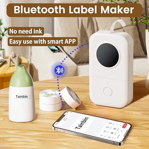 D30 Mini Bluetooth Label Maker Machine with Tape Portable Printer