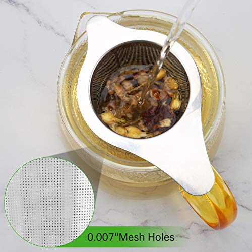 Tea Infuser Basket Stainless Steel Tea Strainer Tea Filter With Small Strainer And Lid Tea Diffuser For Loose Leaf Tea Superior Brewing Experience