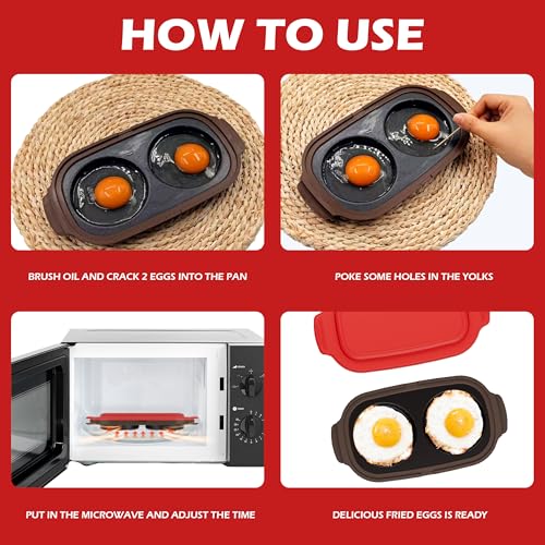 Microwave Egg Cooker & Poacher Maker for 2 Eggs