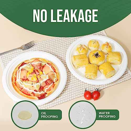 Heavy Duty Disposable Paper Plate 9 inch (100 Count)