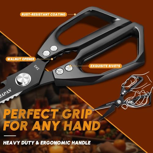 Kitchen Scissors Japanese Stainless Steel (2 Count)