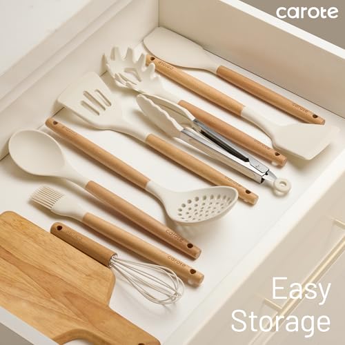 22 Piece Cooking Utensils Set with Wood Cool (22 Count)