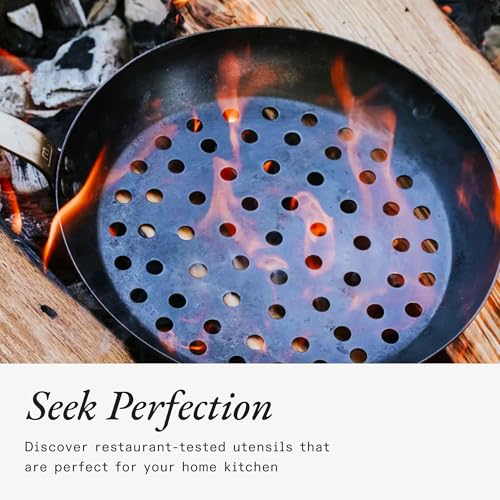 Cookware 12" Seasoned Carbon Steel Grill Frying Pan