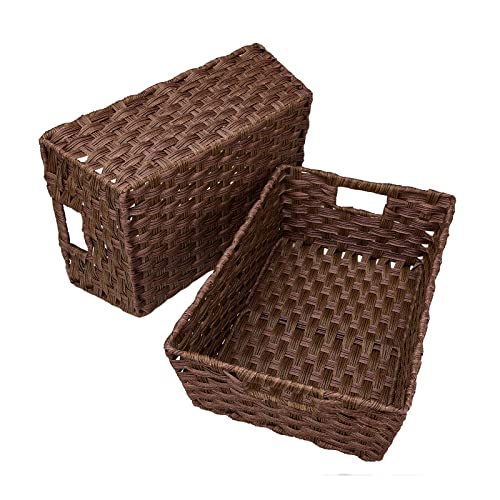 Large Wicker Storage Basket (2 Count)