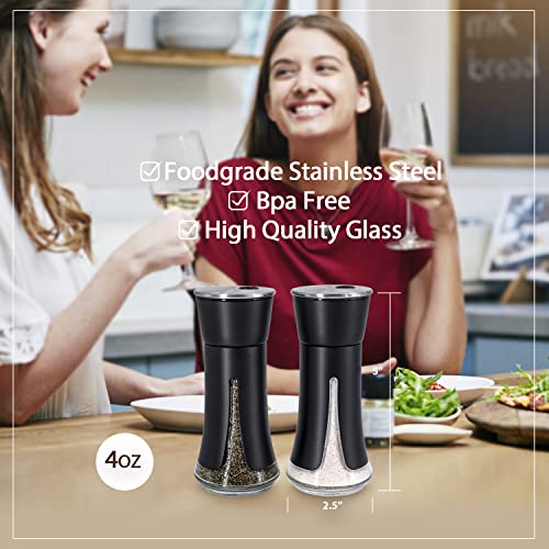 Black Salt and Pepper Shakers by Aelga (2 Count)